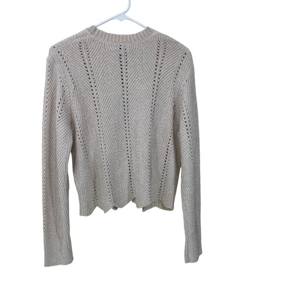 Michael Stars Chenille Sweater‎ Size LP Lakin Cropped Crew Neck Pullover  NWT - Picture 3 of 8